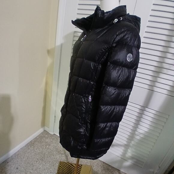 Calvin Klein Packable Lightweight Premium Down Medium Black Quilted Puffer Coat - Picture 9 of 16